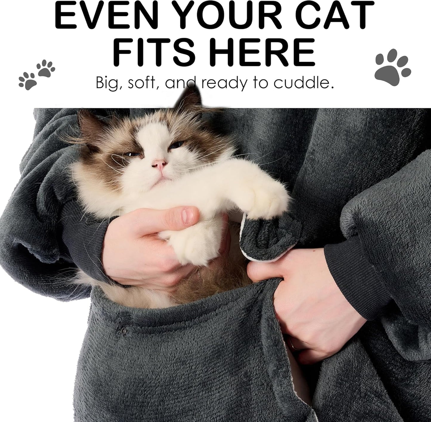 Krifey Warm Sherpa Hoodie with Large Pocket